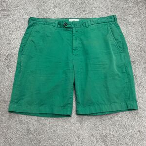 Jack Spade Bleecker Stret New York Chino Shorts Mens 38 Green Flat Front Cotton